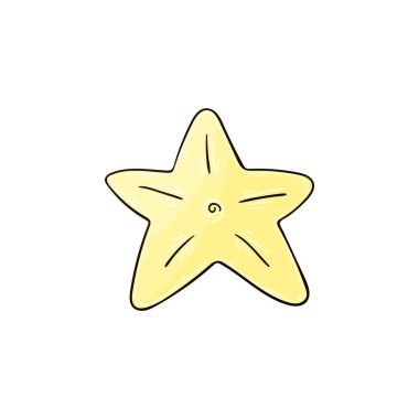 Yıldız. Dekor unsuru, hatıra defteri. Elde çizim stili. Tasarımının ögesi, şirin simge, işaret, sembol