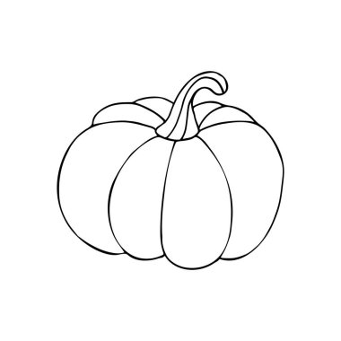 Dekor unsuru, hatıra defteri. Balkabağım. Cadılar Bayramı çizim stili. Tasarımınızın ögesi, simge