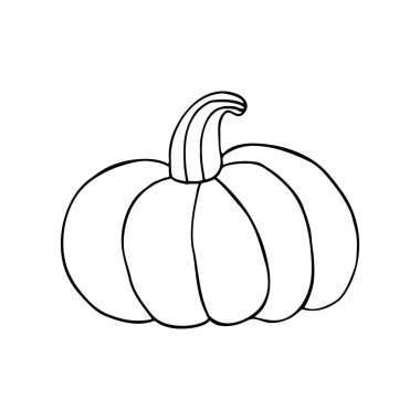 Dekor unsuru, hatıra defteri. Balkabağım. Cadılar Bayramı çizim stili. Tasarımının bir parçası, şirin bir işaret.