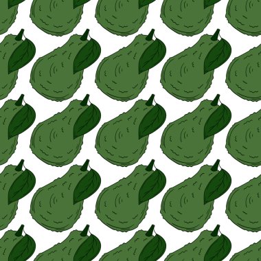 Elinde kusursuz meyve deseni var. Mönü ya da mutfak için desen. Avokado. Tasarım, tekstil, kumaş, duvar kağıdı, ambalaj kağıdı, dekorasyon vesaire için yazdır