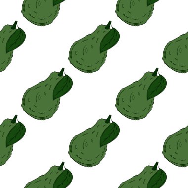 Elinde kusursuz meyve deseni var. Avokado. Menü için desen