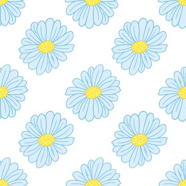 Kusursuz çiçek deseni. Menü ya da mutfağın el çizimi şekli. Papatya çayı. Yazdır