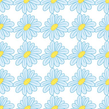 Kusursuz çiçek deseni. Papatya çayı, papatya. Menü ya da mutfağın el çizimi şekli. Tasarım, tekstil, kumaş, duvar kağıdı, ambalaj kağıdı, dekorasyon vesaire için yazdır