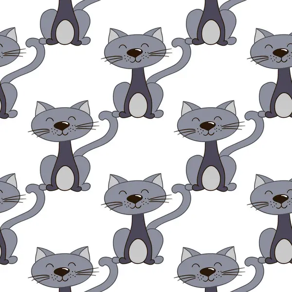 Kusursuz şirin desen. Tekstil ya da el yapımı çocuklar için bir model. Yavru kediler. Tasarım, tekstil, kumaş, duvar kağıdı için yazdır