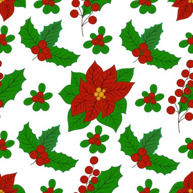 Kusursuz bir Noel modeli. Tekstil ya da mutfak tarzı. Zehirli duygu. Tasarım, tekstil, kumaş, duvar kağıdı, ambalaj için yazdır