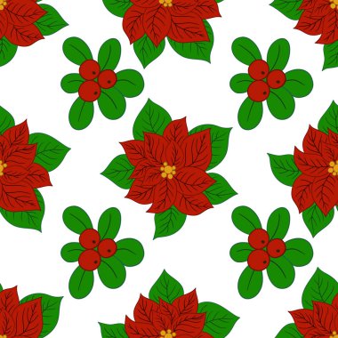 Elinde kusursuz bir Noel çizimi var. Zehirli duygu. Tekstil ya da mutfak için desen. Tasarım, tekstil, kumaş, duvar kağıdı, ambalaj için yazdır