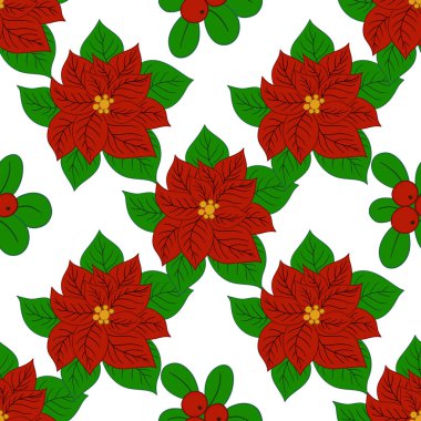 Zehirlenme. Elinde kusursuz bir Noel çizimi var. Tekstil ya da mutfak için desen. Yazdır