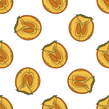 Tekstil ya da mutfak tarzı. Kusursuz meyve deseni. Hurma