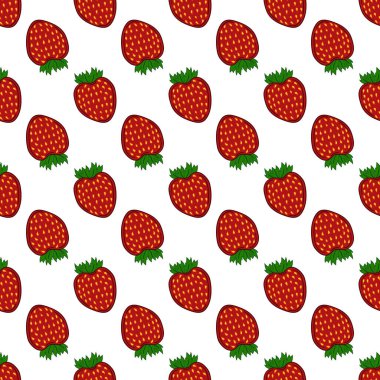 Tekstil ya da mutfak tarzı. Kusursuz dut deseni. Çilek