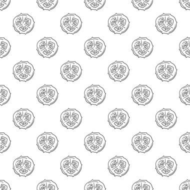 Tek renkli sebze deseni. Menü ya da mutfağın el çizimi şekli. Salatalık. Tasarım ve tekstil için yazdır