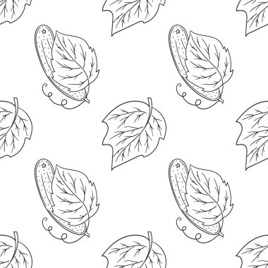 Tek renkli sebze deseni. Salatalık. Menü ya da mutfağın el çizimi şekli. Tasarım, tekstil, kumaş, duvar kağıdı, ambalaj için yazdır