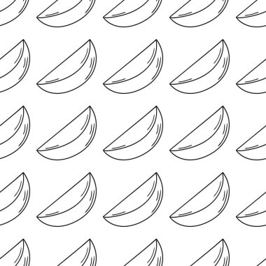 Tek renkli meyve deseni elde çizim tarzında. Mönü ya da mutfak için desen. Kırmızı elmalar. Tasarım, tekstil, kumaş, duvar kağıdı, ambalaj kağıdı vs. için yazdır