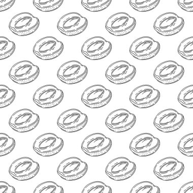 Tek renkli meyve deseni elde çizim tarzında. Mönü ya da mutfak için desen. Kayısı. Tasarım ve tekstil için yazdır