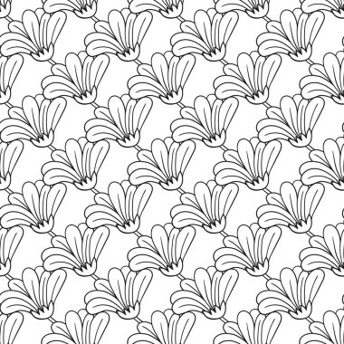 Papatya çayı, papatya. Tek renkli çiçek desenli. Menü ya da mutfağın el çizimi şekli. Tasarım, tekstil, kumaş, duvar kağıdı, ambalaj kağıdı, dekorasyon