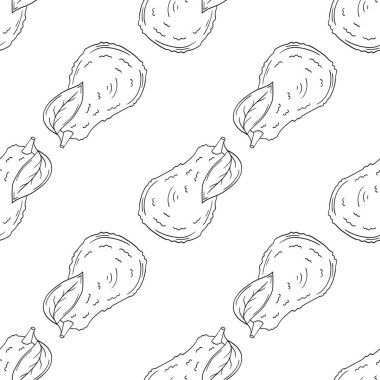 Avokado. Tek renkli meyve deseni. Menü ya da mutfağın el çizimi şekli. Tasarım, tekstil, kumaş, duvar kağıdı, ambalaj kağıdı