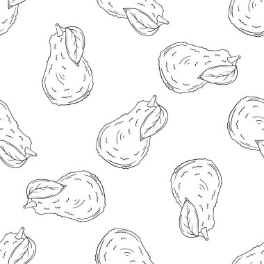 Avokado. Tek renkli meyve deseni. Menü ya da mutfağın el çizimi şekli. Tasarım, tekstil, kumaş, duvar kağıdı, ambalaj kağıdı, dekorasyon vesaire için yazdır