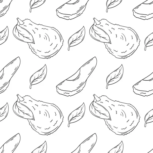 Tek renkli meyve deseni. Avokado. Menü ya da mutfağın el çizimi şekli. Tasarım, tekstil, kumaş, duvar kağıdı, ambalaj için yazdır