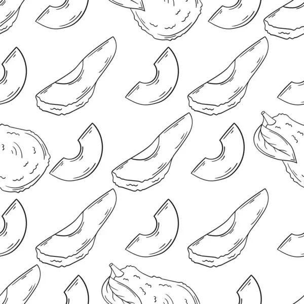 Tek renkli meyve deseni. Avokado. Menü ya da mutfağın el çizimi şekli. Tasarım, tekstil, kumaş, duvar kağıdı, ambalaj kağıdı
