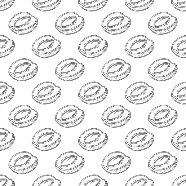 Tek renkli meyve deseni elde çizim tarzında. Mönü ya da mutfak için desen. Kayısı. Tasarım ve tekstil için yazdır