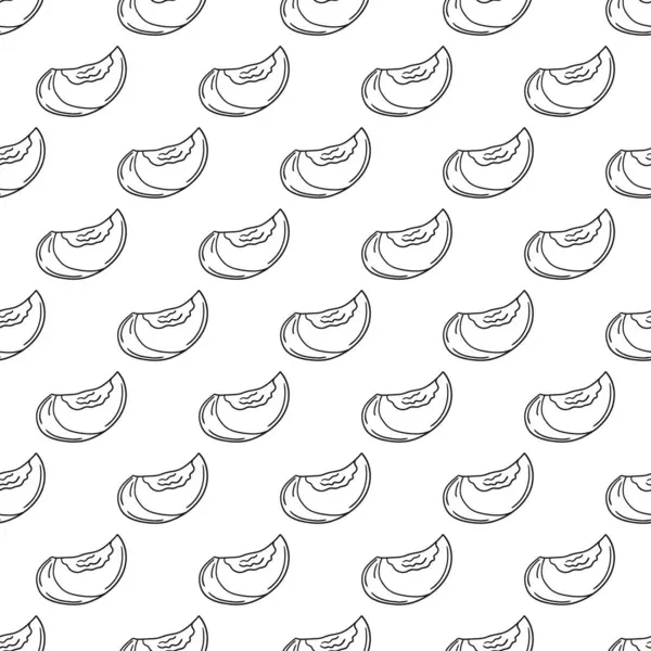 Tek renkli meyve deseni elde çizim tarzında. Kayısı, şeftali. Mönü ya da mutfak için desen. Yazdır