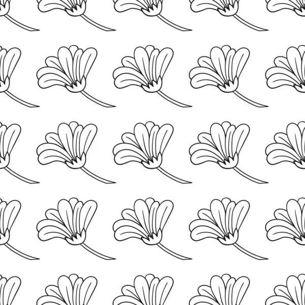 Tek renkli çiçek desenli. Papatya çayı. Menü ya da mutfağın el çizimi şekli. Tasarım için yazdır