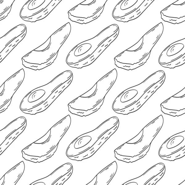 Avokado. Tek renkli meyve deseni. Menü ya da mutfağın el çizimi şekli. Tasarım için yazdır