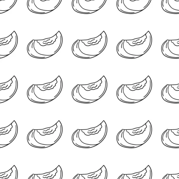 Kayısı, şeftali. Tek renkli meyve deseni elde çizim tarzında. Menü kalıbı. Yazdır