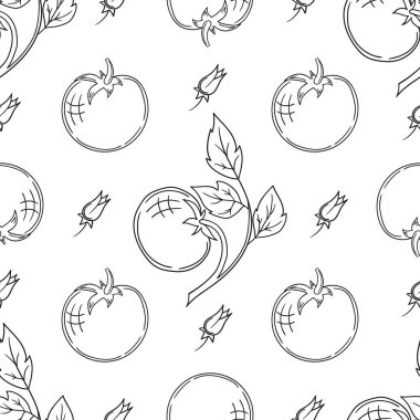 Domates. Tekstil ya da mutfak tarzı. Tek renkli sebze deseni