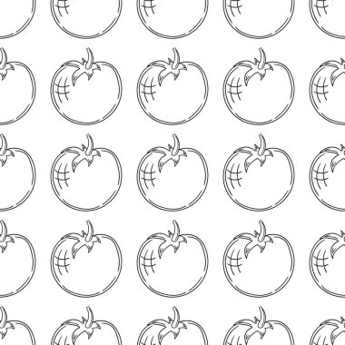 Domates. Tekstil ya da mutfak tarzı. Tek renkli sebze deseni. Tasarım ve tekstil için yazdır
