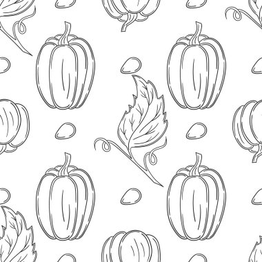 Balkabağım. Tekstil ya da mutfak tarzı. Tek renkli sebze deseni