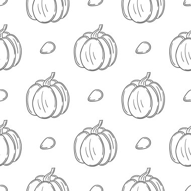 Balkabağım. Tekstil ya da mutfak tarzı. Tek renkli sebze deseni. Tasarım, tekstil, kumaş için yazdır