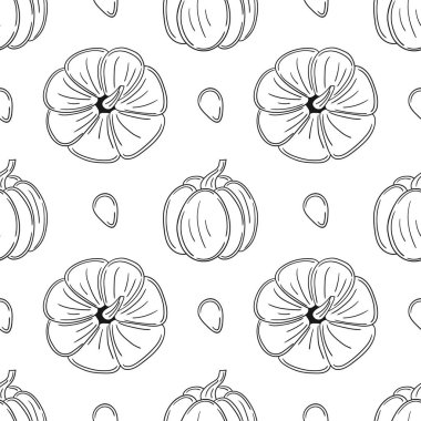 Balkabağım. Tekstil ya da mutfak tarzı. Tek renkli sebze deseni. Tasarım, tekstil, kumaş, duvar kağıdı, ambalaj kağıdı