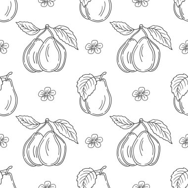 Erik. Tekstil ya da mutfak için desen. Tek renkli meyve deseni elde çizim tarzında. Tasarım, tekstil, kumaş, duvar kağıdı, ambalaj için yazdır