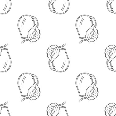 Erik. Tekstil ya da mutfak tarzı. Tek renkli meyve deseni. Tasarım için yazdır