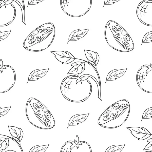 Domates. Tekstil ya da mutfak tarzı. Tek renkli sebze deseni. Tasarım, tekstil, kumaş, duvar kağıdı, ambalaj kağıdı, dekorasyon