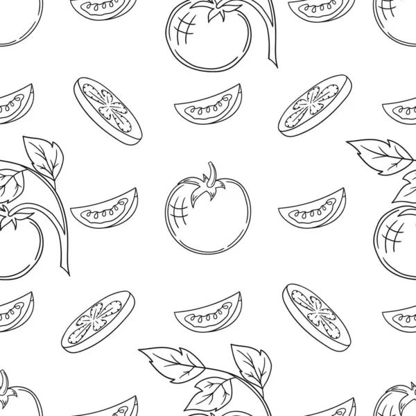 Domates. Tekstil ya da mutfak tarzı. Tek renkli sebze deseni. Tasarım, tekstil, kumaş, duvar kağıdı, ambalaj kağıdı, dekorasyon vesaire için yazdır