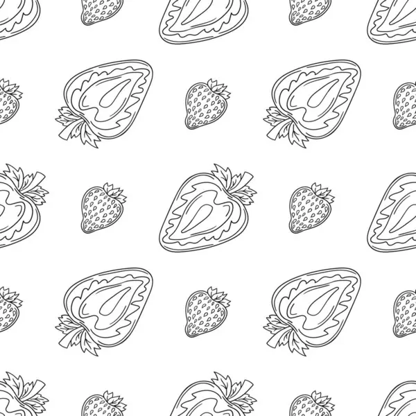 Çilekli. Tekstil ya da mutfak tarzı. Tek renkli çilek deseni. Tasarım için yazdır