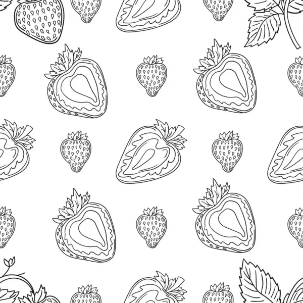 Çilekli. Tekstil ya da mutfak tarzı. Tek renkli çilek deseni. Tasarım, tekstil, kumaş, duvar kağıdı, ambalaj kağıdı, dekorasyon vesaire için yazdır