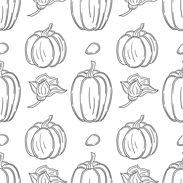 Balkabağım. Tekstil ya da mutfak tarzı. Tek renkli sebze deseni. Tasarım, tekstil, kumaş, duvar kağıdı, ambalaj için yazdır