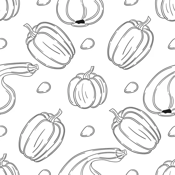 Balkabağım. Tekstil ya da mutfak tarzı. Tek renkli sebze deseni. Tasarım, tekstil, kumaş, duvar kağıdı, ambalaj kağıdı, dekorasyon vesaire için yazdır