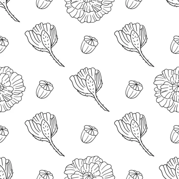 Haşhaş Tek renkli çiçek desenli. Tekstil ya da mutfak tarzı. Tasarım ve tekstil için yazdır