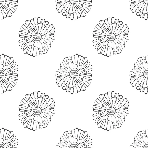 Haşhaş Tek renkli çiçek desenli. Tekstil ya da mutfak tarzı. Tasarım, tekstil, kumaş, duvar kağıdı, ambalaj kağıdı