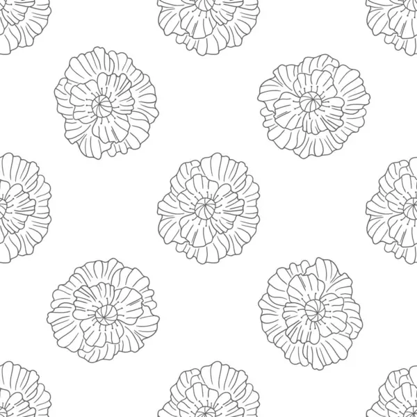 Haşhaş Tek renkli çiçek desenli. Tekstil ya da mutfak tarzı. Tasarım, tekstil, kumaş, duvar kağıdı, ambalaj kağıdı, dekorasyon