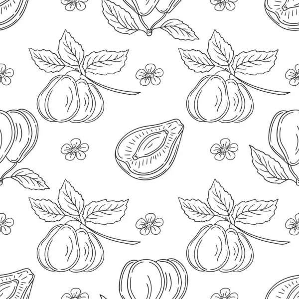 Erik. Tekstil ya da mutfak için desen. Tek renkli meyve deseni elde çizim biçimi