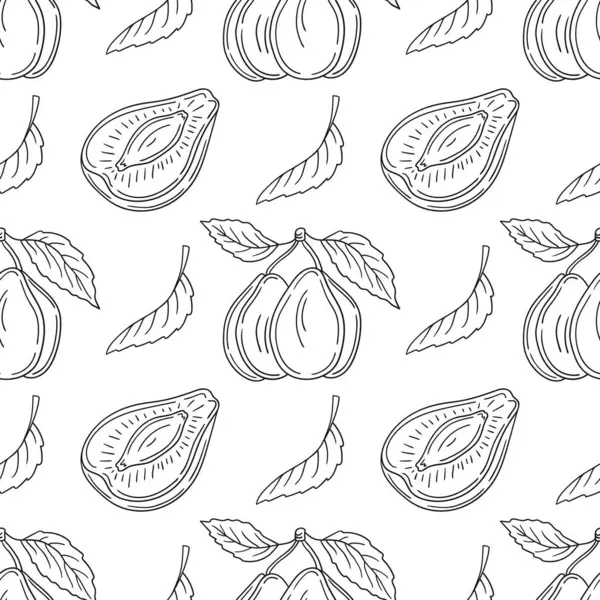 Erik. Tekstil ya da mutfak için desen. Tek renkli meyve deseni elde çizim tarzında. Tasarım için yazdır