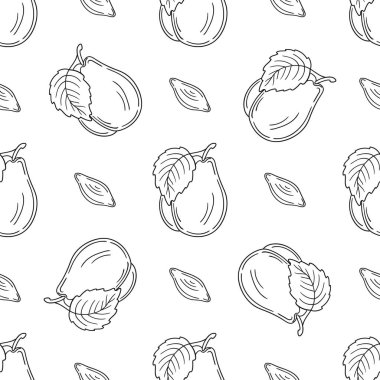 Erik. Tekstil ya da mutfak tarzı. Tek renkli meyve deseni. Tasarım, tekstil, kumaş, duvar kağıdı için yazdır