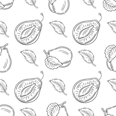 Erik. Tekstil ya da mutfak tarzı. Tek renkli meyve deseni. Tasarım, tekstil, kumaş, duvar kağıdı, ambalaj kağıdı