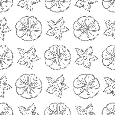 Tekstil ya da mutfak için desen. Balkabağım. Tek renkli sebze deseni elde çizim tarzında. Tasarım için yazdır