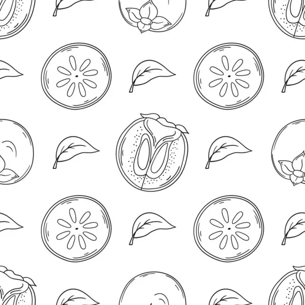 Hurma. Tekstil ya da mutfak tarzı. Tek renkli meyve deseni. Yazdır