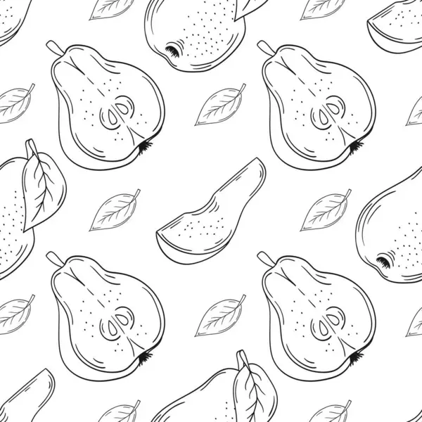 Armut. Tekstil ya da mutfak tarzı. Tek renkli meyve deseni. Tasarım, tekstil, kumaş, duvar kağıdı, ambalaj için yazdır